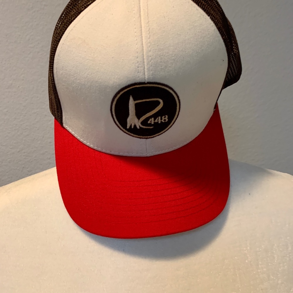 #New #Hat #One size fits all #Brown #Red #White #unisex #Rocket 444 - Picture 4 of 7